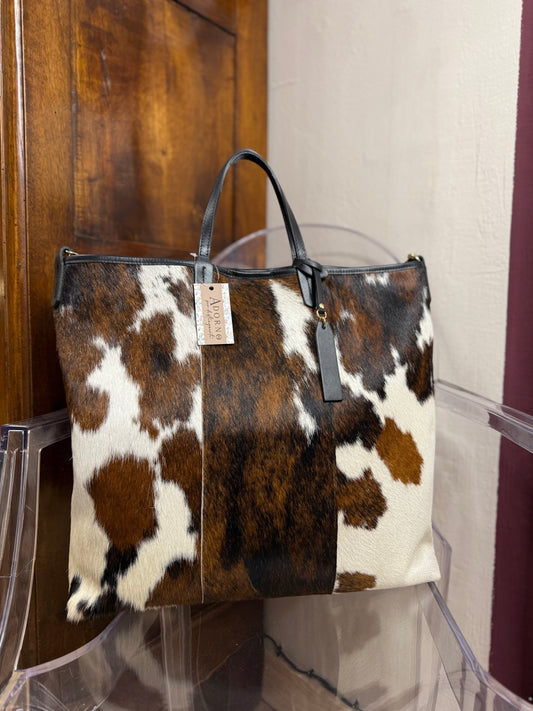 Borsa artigianale in vera pelle cavallino elegante e unica di Adorno 23