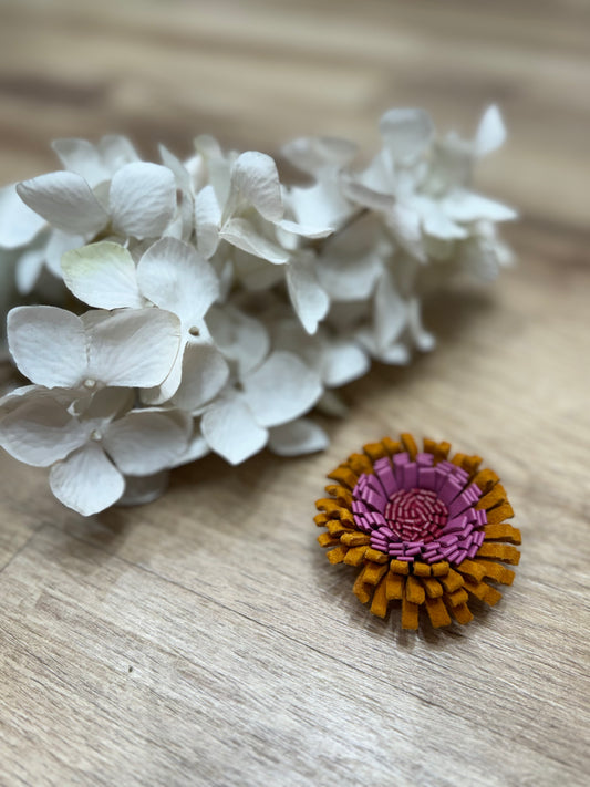 Spilla fiore - Arancio, rosa…
